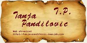 Tanja Pandilović vizit kartica